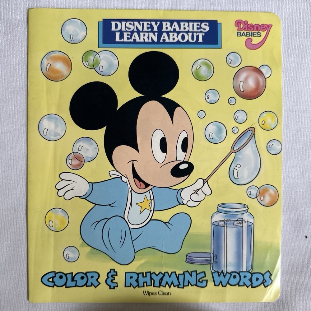 Vintage Disney Babies Learn About Soft Cover Wipe Clean Book Lot of 15 1987-1990 - Picture 11 of 16